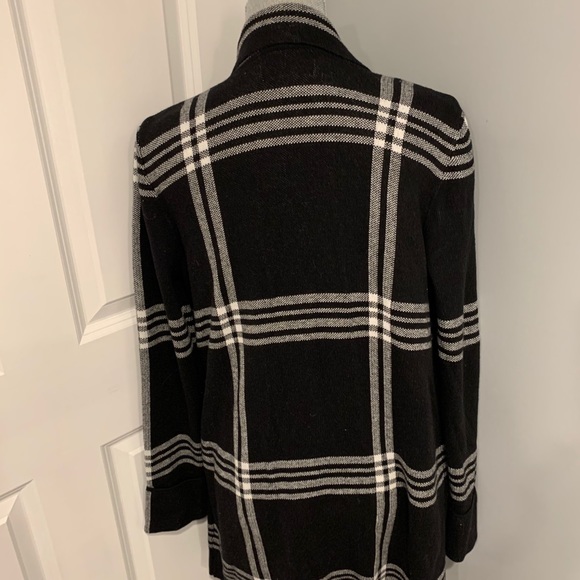 NWT Black/white Grid coat by Elle Fab Sz Medium - Picture 3 of 11